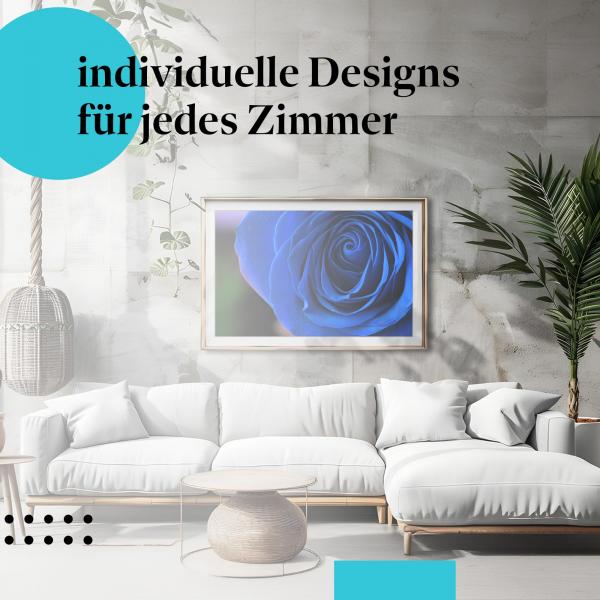 Schlafzimmer Deko: "Blaue Rose" Poster: Mystik & Romantik für Ihr Zuhause.