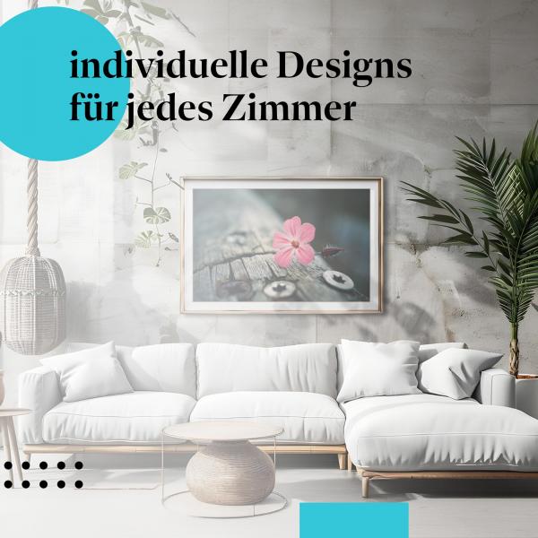 Schlafzimmer Deko: "Blume & Holz" Poster: Natur & Romantik für Ihr Schlafzimmer.