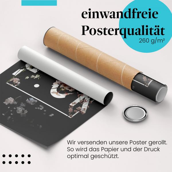 Gerolltes Poster "F.C.K.". Provokantes Design, sicher verpackt.