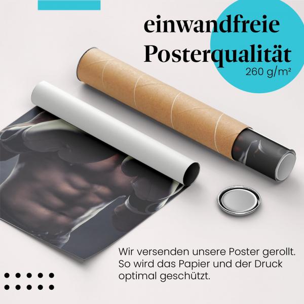 Gerolltes Poster "Boxer" - Sport & Stärke, sicher verpackt.