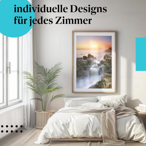 Schlafzimmer Deko: "Küste & Wellen" Poster: Die Kraft des Meeres - ein beeindruckendes Motiv.