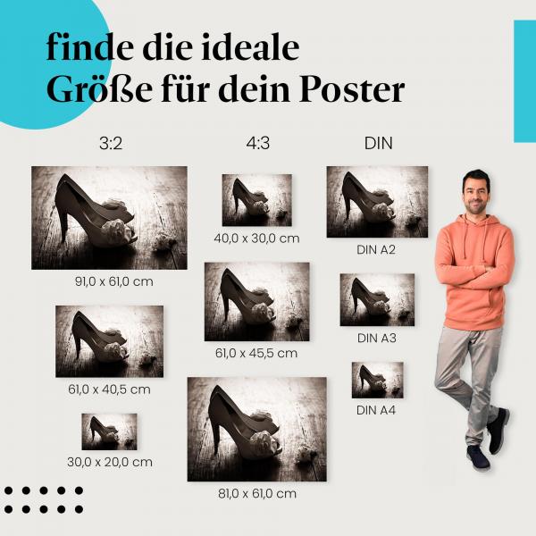 Brautschuhe Poster: Romantische Wanddeko für deinen großen Tag!