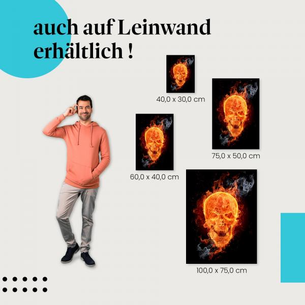 "Flammeninferno" Leinwandbild. Finde die ideale Größe für dein Zuhause & setze Akzente mit Kunst!