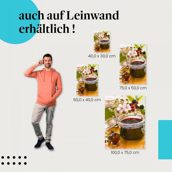 Brombeermarmelade: Leinwandbild. Fruchtiger Genuss, wähle deine Größe!