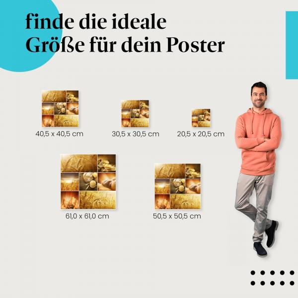 Frisches Brot Poster: Rustikales Flair - jetzt Postergröße wählen.