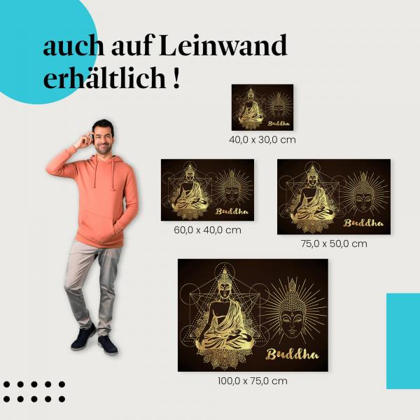 "Meditierender Buddha" Leinwandbild: verschiedene Größen - für deine persönliche Wandgestaltung!