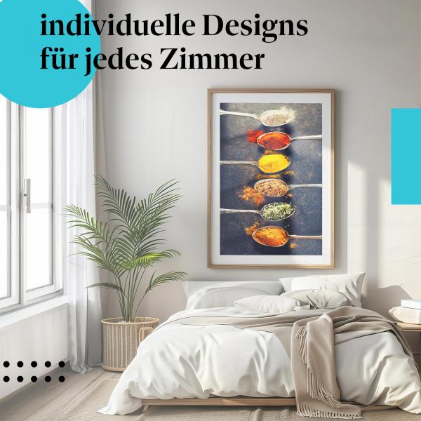 Schlafzimmer Deko: Aromenvielfalt mit "Gewürze" Poster