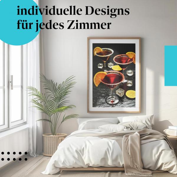 "Partytime!": Kunstdruck - Deko für Bars & Cocktail-Liebhaber.