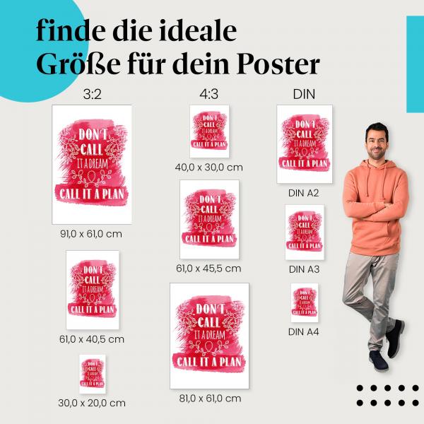 Verwirkliche deine Träume: Poster "Don't dream it - Plan it!"