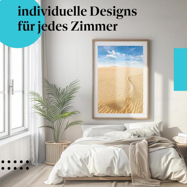 Schlafzimmer Deko: "Wüste" Poster: Die faszinierende Weite der Wüste - perfekt für Ihre Wand.