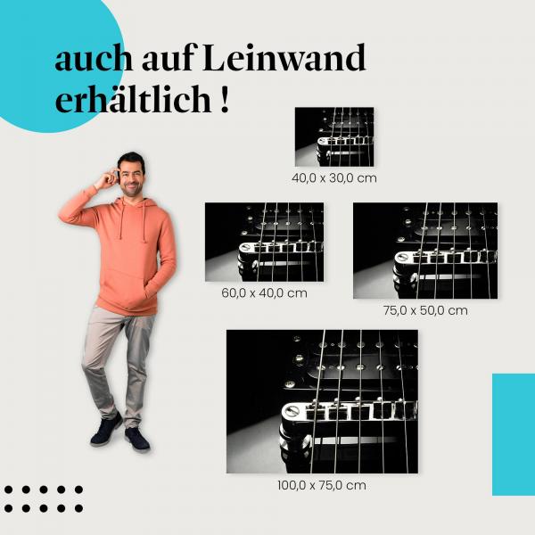 "E-Gitarre" Leinwandbild. Finde die ideale Größe & setze stilvolle Akzente mit Kunst in deinem Zuhause!