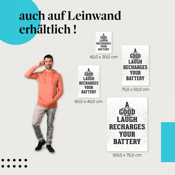 Leinwandbild "Ein gutes Lachen": Freude & Energie