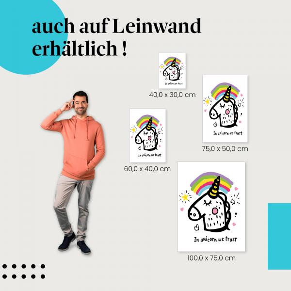 Leinwandbild "In Unicorn We Trust": Ein zauberhaftes Geschenk