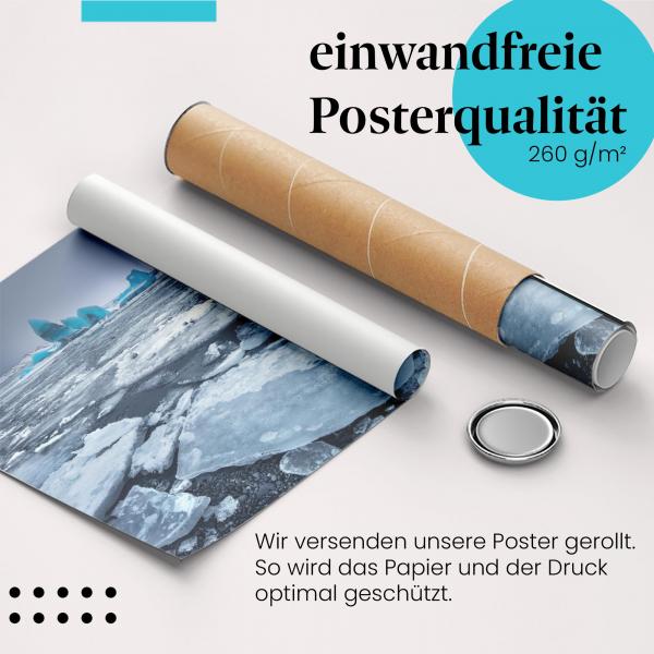 Gerolltes Poster "Eisberge", Meer, arktisch.