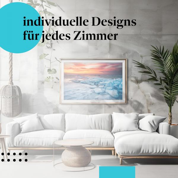 "Eisige Schönheit": Kunstdruck - Deko für Winter- & Naturliebhaber.