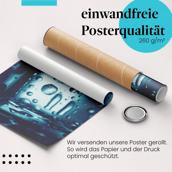 Gerolltes Poster "Eisstrukturen". Faszinierende Details, sicher verpackt.