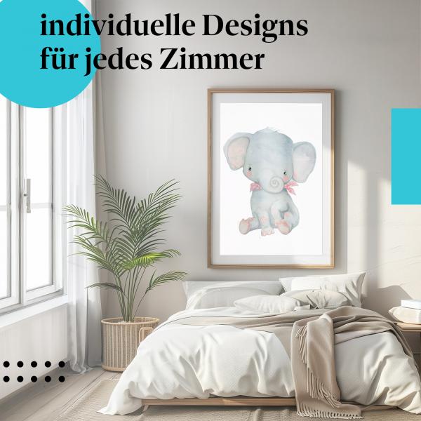 Schlafzimmer Deko: "Elefant" Poster: Ein Hauch von Afrika - perfekt fürs Schlafzimmer.