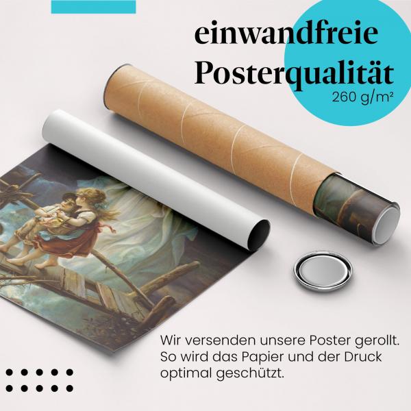 Gerolltes Poster "Meditierender Buddha".