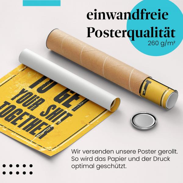 Gerolltes Poster "Es ist nie zu spät".