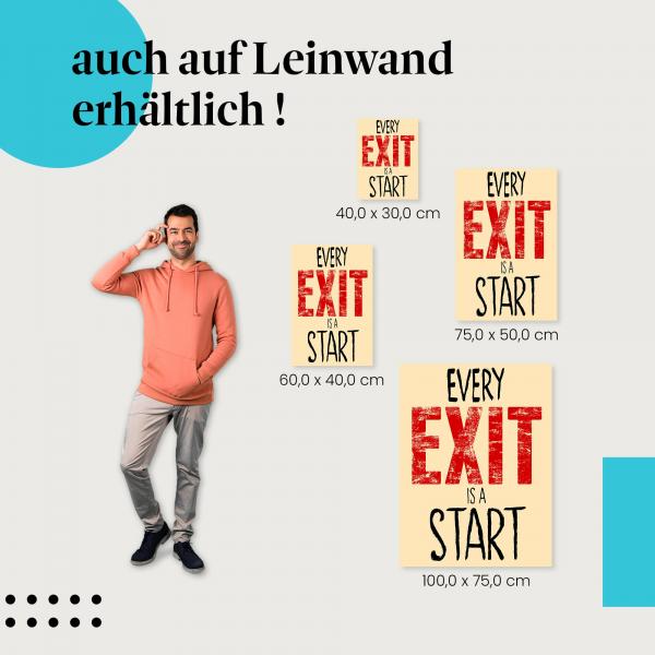 Leinwandbild "Neustart": Inspiration für neue Chancen & Möglichkeiten