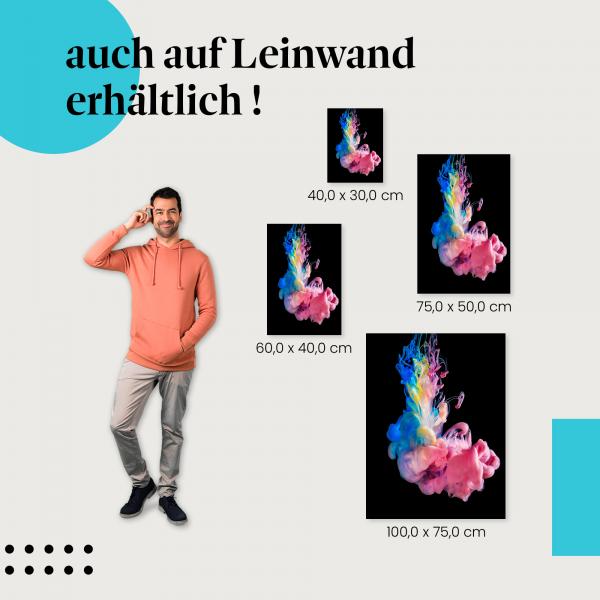 Farben: Leinwandbild. Unterwasser, abstrakt, dynamisch.