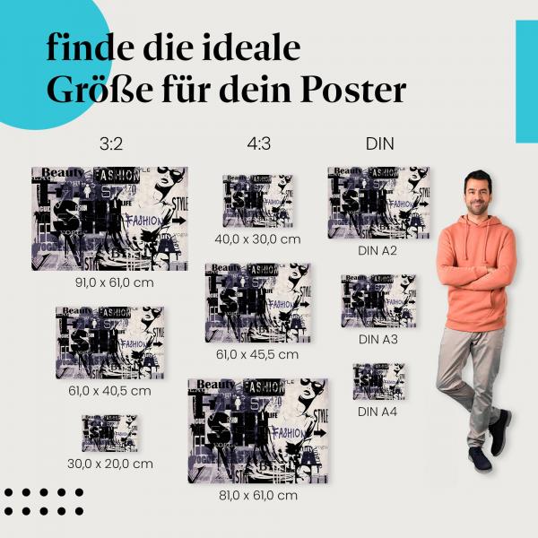 Fashion Poster: Collage mit Stil-Ikonen - Glamour für dein Zuhause!