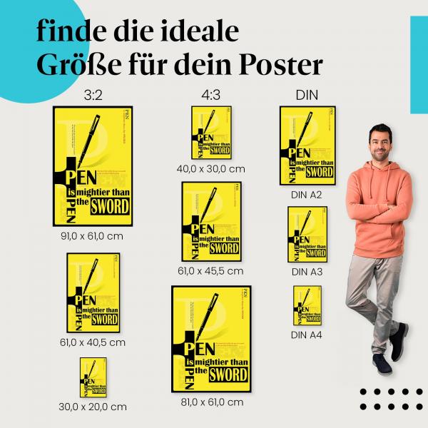 "Die Kraft der Worte" Poster: Sprüche Poster - verschiedene Größen!