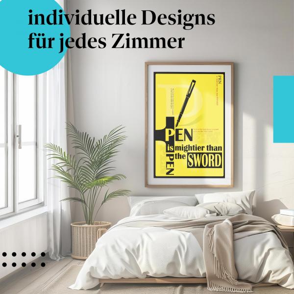 Schlafzimmer Deko: Worte mit "Typografie Poster"