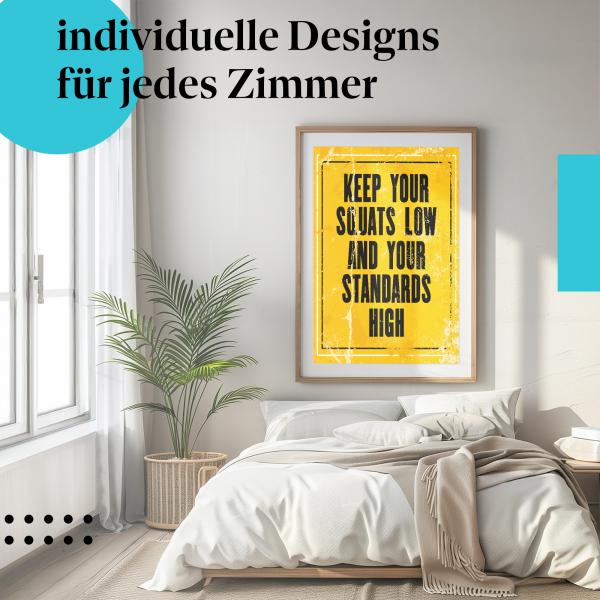 Motivation Poster: "Fehler machen ist besser..." - Spruch & blauer Hintergrund