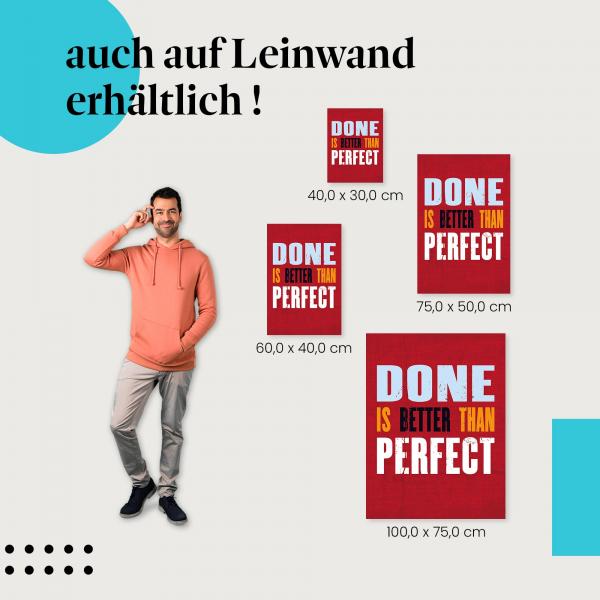 Leinwandbild "Fertig ist besser als perfekt": Zielsetzung & Perfektionismus