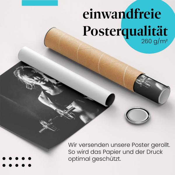 Gerolltes Poster "Fitness" - Sport & Bewegung, sicher verpackt.