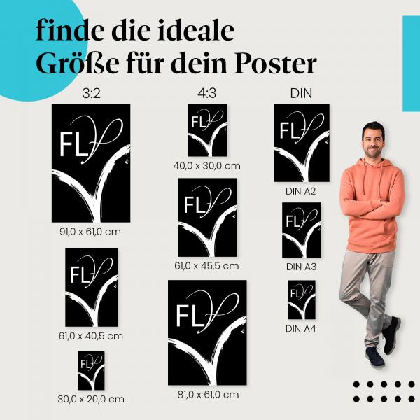 "FLY" Poster: Kunstvolle Kalligraphie - jetzt bestellen!