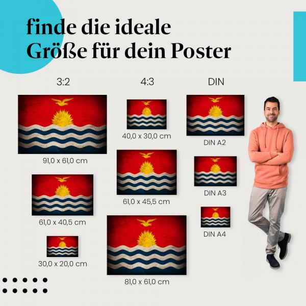 Kiribati Flagge Poster: Verschiedene Größen für deine Wand!