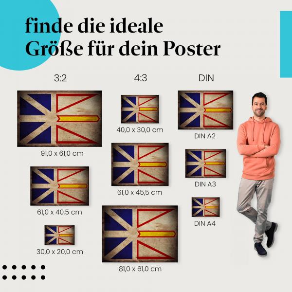 Neufundland & Labrador Flagge: Poster in verschiedenen Größen!