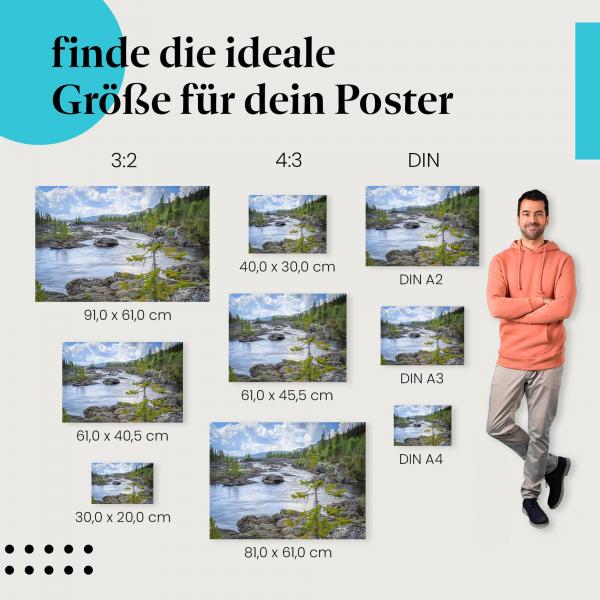 Fluss in Schweden Poster: Natur Poster!