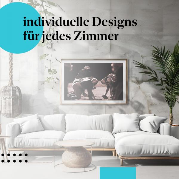 Schlafzimmer Deko: Teamwork mit "Football Team" Poster