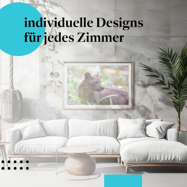 Schlafzimmer Deko: "Fossa" Poster: Die Tierwelt Madagaskars - ein exotisches Motiv.