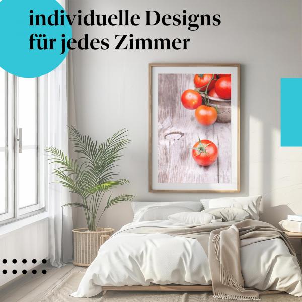 Schlafzimmer Deko: "Tomaten" Poster: Sommerliche Frische & lebendige Farben.