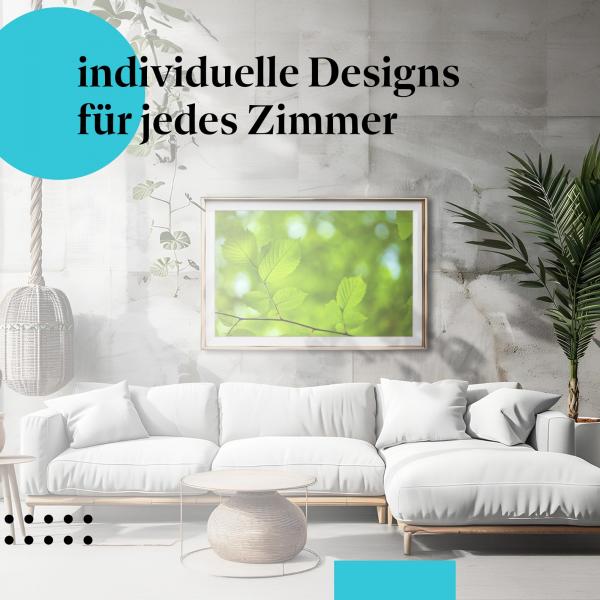 Schlafzimmer Deko: Frühling mit "Junge Blätter" Poster