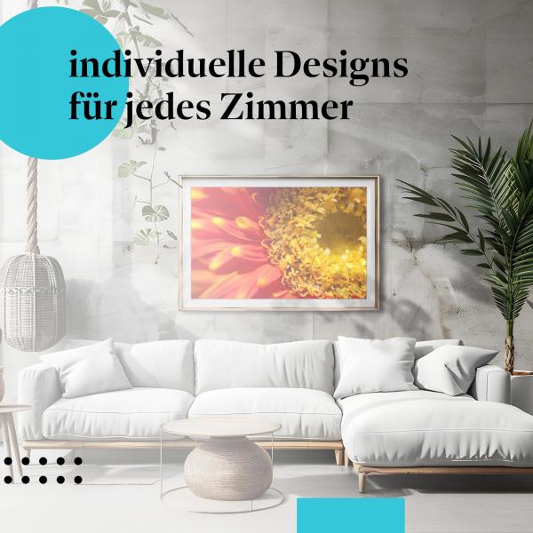 Schlafzimmer Deko: "Gerbera" Poster - bringen Sie Farbe und Lebensfreude ins Schlafzimmer!