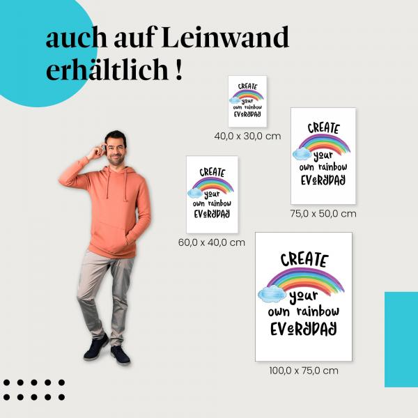 Leinwandbild "Gestalte deinen Tag bunt": Positive Vibes für dein Zuhause