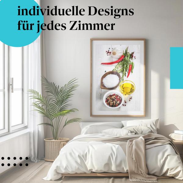 Schlafzimmer Deko: Genuss mit "Gewürze & Kräuter" Poster