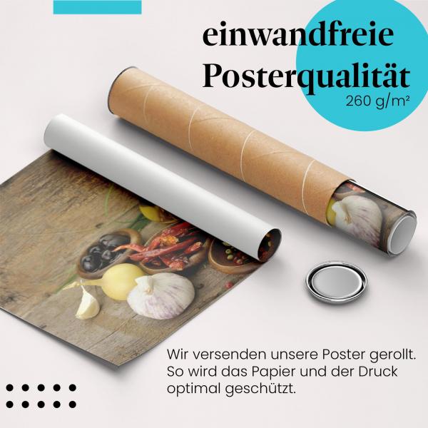 "Gewürz Vielfalt" – Hochwertiger Druck auf 260 g/m² Papier, sicher verpackt für besten Schutz.