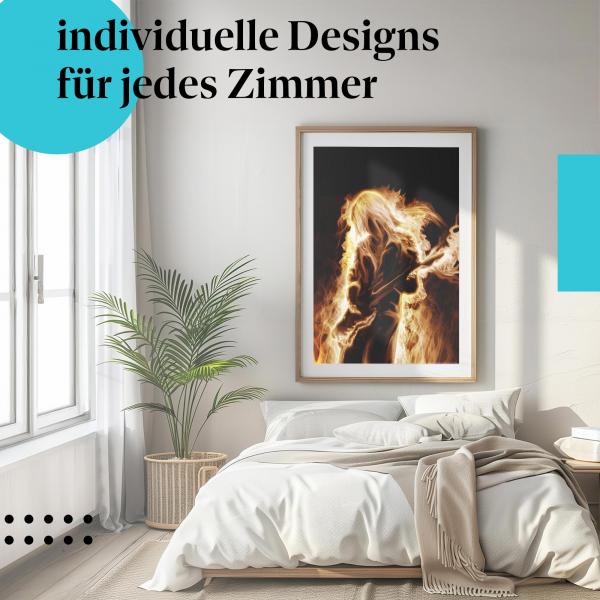 Schlafzimmer Deko: "Gitarrenheld" Poster. Wanddeko für Musik-Fans.