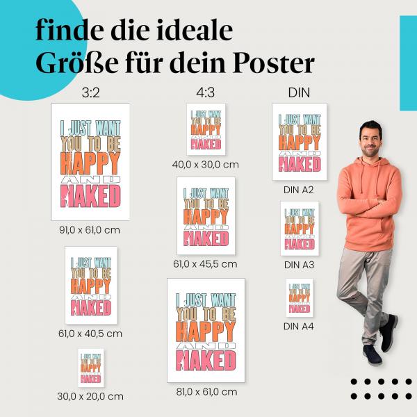 Glück & Liebe: Humor Poster "Glück und mehr" - Ein witziges Motiv