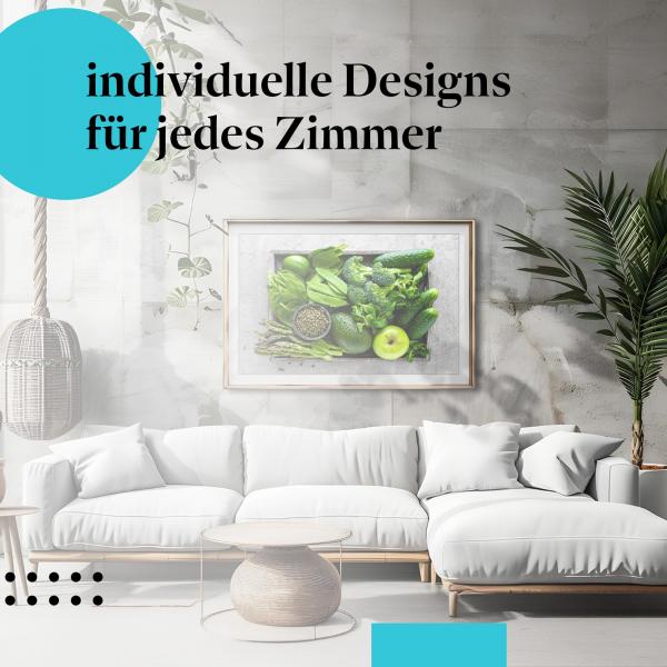 Schlafzimmer Deko: "Gesundes Essen" Poster: Inspiration für eine ausgewogene Ernährung.