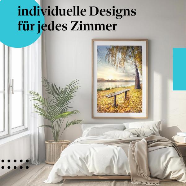 Schlafzimmer Deko: "See" Poster: Friedliche Stimmung - perfekt fürs Schlafzimmer.