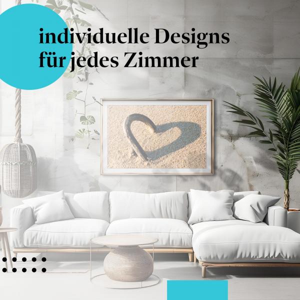 Schlafzimmer Deko: "Herz" Poster: Liebe & Romantik - perfekt für Ihr Schlafzimmer.