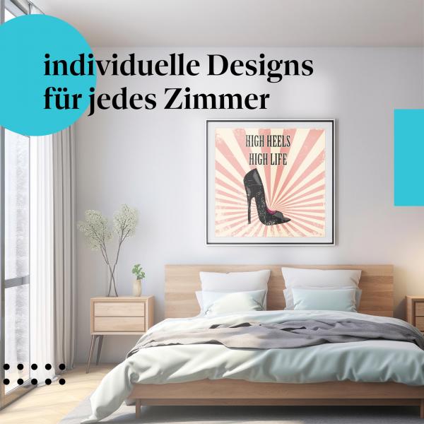 Schlafzimmer Deko: "High Heel" Poster: Mode & Stil - perfekt fürs Schlafzimmer.