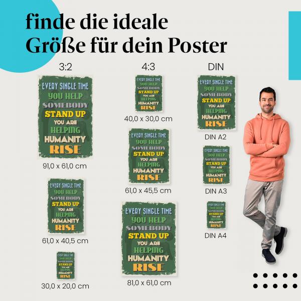 "Gemeinsam stark" Poster: Hilfsbereitschaft - jetzt Poster bestellen!